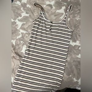 Bodycon striped dress.